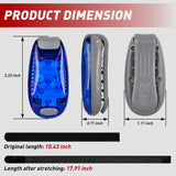 LED Safety Light 4PCS Blue Marine Navigation Bike Tail Lights Three Modes Waterproof Reflective Gear Clip On Flash Strobe Indicator Lamp for Night Boating Fishing