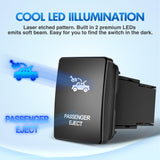 Nilight Passenger Eject Push Button Switch 12V ON Off Switches with Connector Wire Kit 1.28Inch x 0.87Inch Replacement for Toyota Sequoia Highlander Tacoma Tundra 4Runner RAVR Yaris