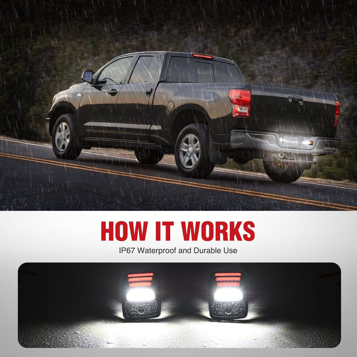 License Plate Lights Compatible with 2005 2006 2007 2008 2009 2010 2011 2012 2013 2014 2015 Toyota Tacoma 2000-2013 Tundra Red Triple OLED Tube 6000K White 2PCS Pack works