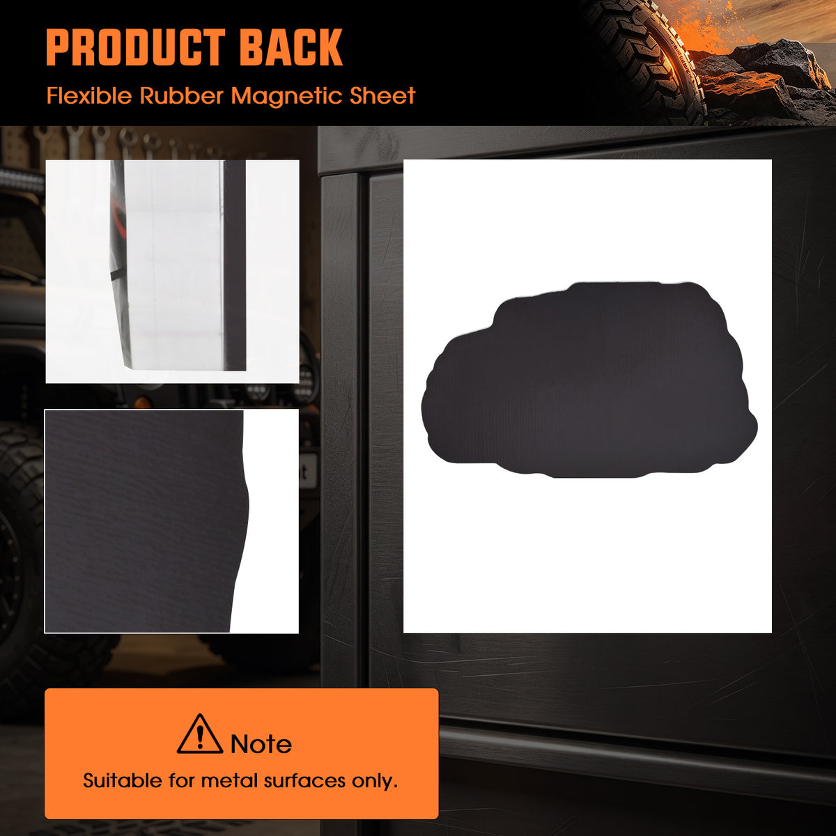 5.5mm Thick Off-Road Vehicle Fridge Magnet | Side Profile Design for Refrigerators & Toolboxes