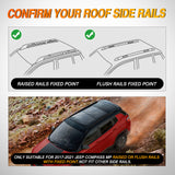 Aluminum Roof Rack Cross Bars Fit for Jeep Compass MP 2017 2018 2019 2020 2021