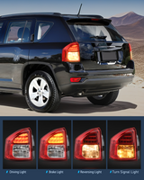 Nilight Taillight Assembly Compatible with 2011 2012 2013 Jeep Compass Tail Light OE Style Rear Lamp Replacement Driver Side w/Bulbs