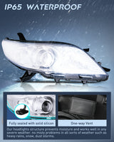 Nilight Headlight Assembly Compatible with 2011 2012 2013 2014 2015 2016 2017 2018 2019 2020 Toyota Sienna Chrome Housing Clear Reflector Clear Lens Headlights Replacement