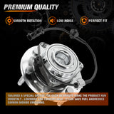 Nilight Wheel Bearing and Hubs Assembly Set for Chevy GMC Silverado Suburban Sierra Yukon XL 1500 Tahoe Avalanche Cadillac Escalade ESV EXT 2007 2008 2009 2010 2011 2012 2013 with 6-Lug, OEM 515096