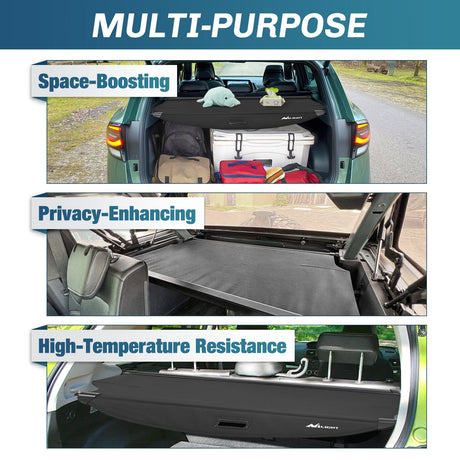 Nilight 2023 2024 2025 Kia Sportage Accessories Retractable Trunk Cargo Cover with Trunk Storage Net