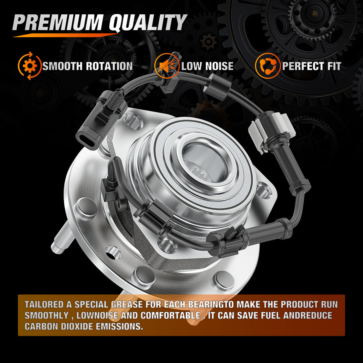 Nilight Front Wheel Hub and Bearing Assembly for Silverado Sierra Suburban 1500 HD 2500 HD 3500 2002 2003 2004, Chevy Avalanche 2005-2006, GMC Yukon XL 2500, Hummer H2 2003-2007,4WD OEM 515058