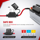 Nilight 14AWG LED Light Bar Wiring Harness Kit 12V On Off 5Pin Rocker Switch Laser Waterproof Toggle Switches Power Relay Blade Fuse for Work Lights Cars Boat ATV Trucks-3 Leads, Bule