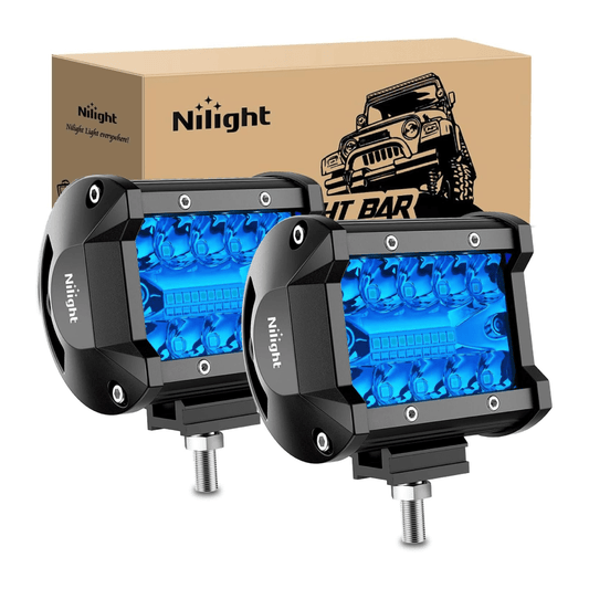 LED Light Bar 4" 60W 366LM Triple Row Spot Blue Led Pods (Pair)
