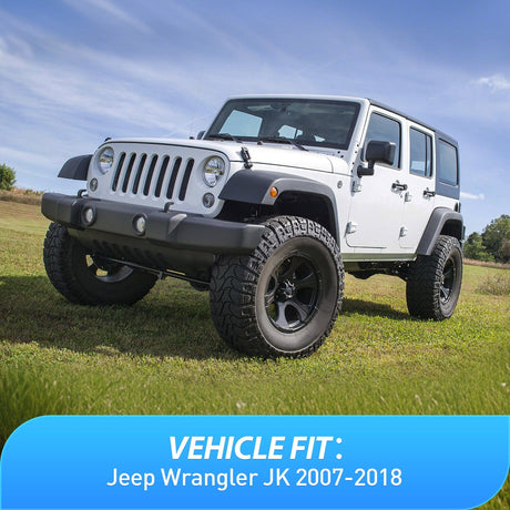 Nilight Window Rain Guards for Jeep Wrangler JK 2007 2008 2009 2010 2011 2012 2013 2014 2015 2016 2017 2018, Window Wind Deflectors Vent Visors, Tape on-4PCS