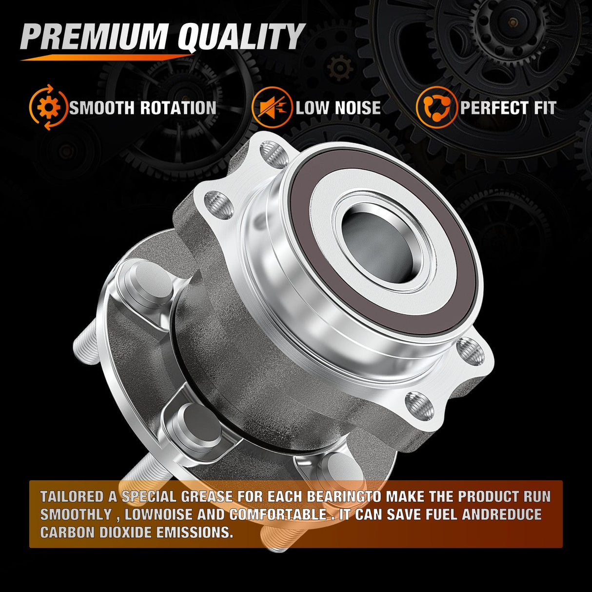 Motor Vehicle Parts Rear Wheel Bearing and Hub Assembly for Subaru Forester 2014 2015 2016 2017 2018, Impreza 2012-2019 2020-2021, Crosstrek 2016-2021, XV Crosstrek 2013-2015 with 5-Lug, OEM 512518