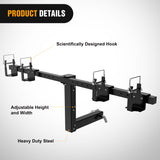 Tow Hooks & Truck Tie Downs & Anchors Dual Trash Can Hauler Hitch Adjustable Height Garbage Can Towing Hitch Carrier Double Trash Can Transporter Trailer Hitch for Truck SUV ATV UTV Golf Cart Lawn Tractor with 2 Inch Receiver