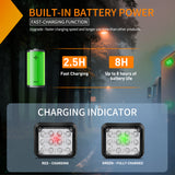 Nilight 12LED Magnetic Wireless Trailer Lights 2PCS Rechargeable Portable Hazard Beacon Warning Light Green Emergency Strobe Light for Trucks Trailers Vehicles Cars Bus Surface Mount