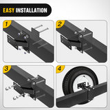 Nilight Spare Tire Carrier Trailer Spare Tire Mount Boat Trailer Carrier Bracket Utility Trailer Accessories Fits 4 &amp; 5 &amp; 6 Lugs Trailer Wheels on 4Inch 4.5Inch 4.75Inch 5Inch and 5.5Inch Bolt Patterns 150 Lbs