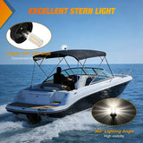 LED Work Light 9 Inch White Folding Stern Light for Marine Boats