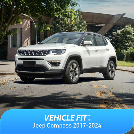 Nilight Window Rain Guards for Jeep Compass 2017 2018 2019 2020 2021 2022 2023 2024, Window Wind Deflectors Vent Visors, Tape on-4PCS