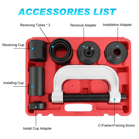 Ball Joint Press 10PCS Ball Joint Press Kit 4x4 Adapters