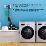 EV Dryer Adapter Cord 30 Amp to 30Amp 3 Prong 125V 3750 Watt Pure Copper Dryers Old Outlet New Plug Conversion Heavy Duty 10 Gauge Wires 10-30P to 14-30R 30M/30F