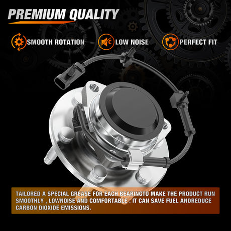 Nilight Front Wheel Hub Assembly for Chevy Sierra Silverado 1500 Avalanche Express 1999-2012, GMC Savana Sierra Yukon XL Cadillac Escalade2003-2005,6 Lugs with ABS Fits ONLY 2WD, OEM 515054