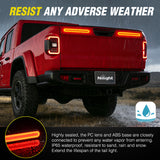 9 Inch 100 Leds Red Amber 3-in-1 Running Stop Turn Signals Brake Light (Pair)