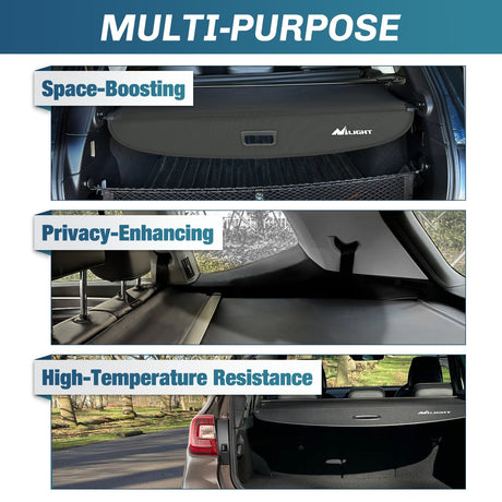 Nilight 2015-2019 Mazda CX-5 Retractable Trunk Cargo Cover With Trunk Storage Net