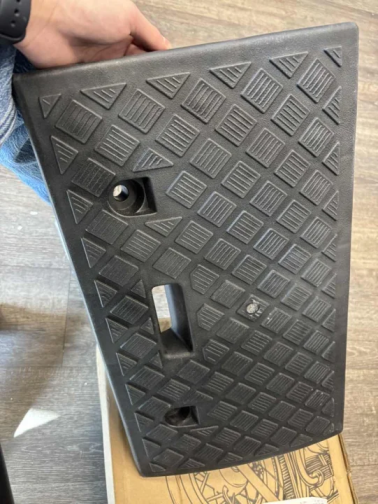 Plastic Curb Ramps, 4.2Inch Rise Portable Lightweight Heavy Duty Threshold Ramp for Driveway Lawn Mower Scooter Bike Motorcycle Wheelchair, 2 Pack (25% OFF Final Checkout)