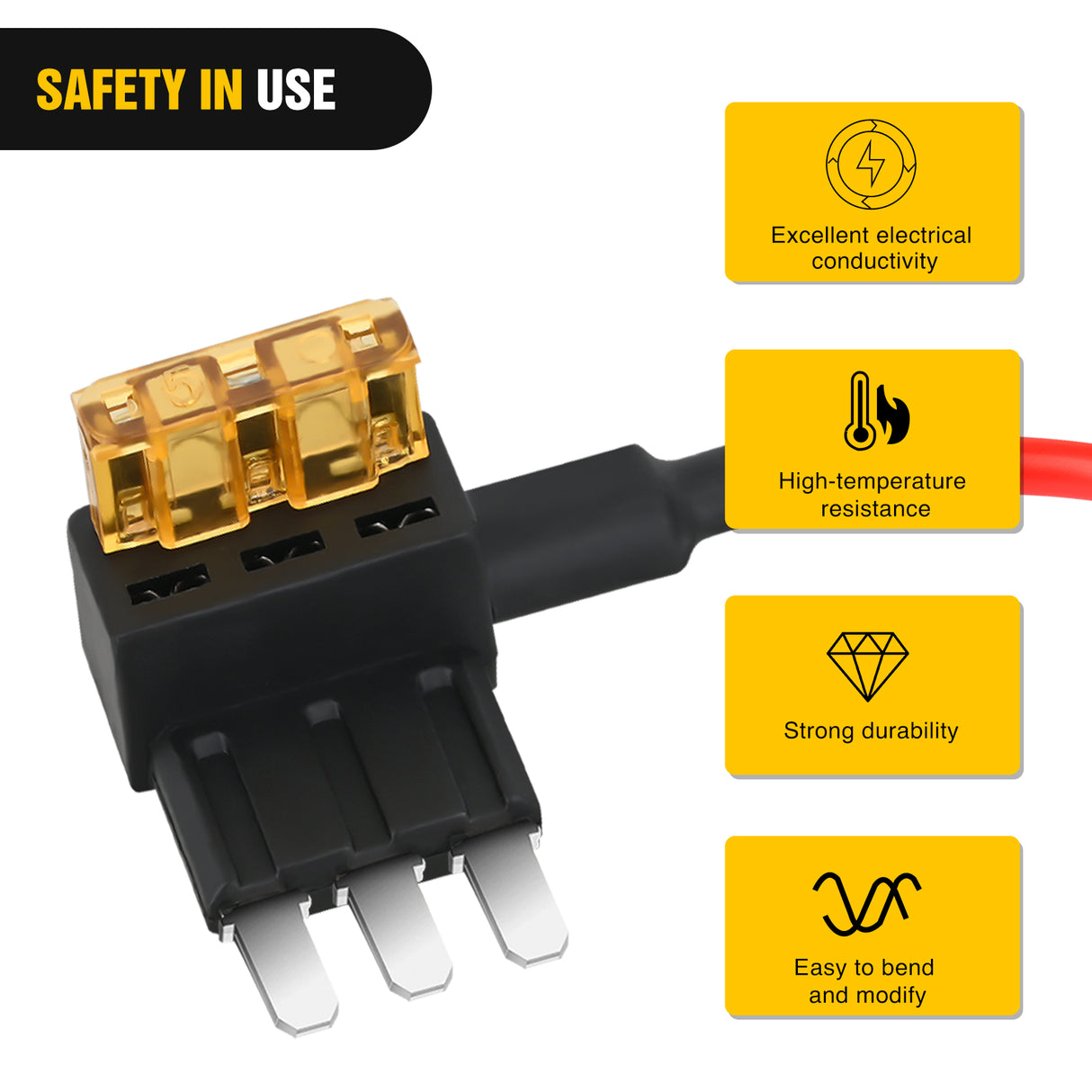 Nilight 2 Pack Micro 3 Fuse Tap Add-a-Circuit Blade Style Expandable Circuit Tap Adapter Powers 12 Volt Underbody Underglow Interior Lights & Accessories 3Pcs 5A Fuses Included