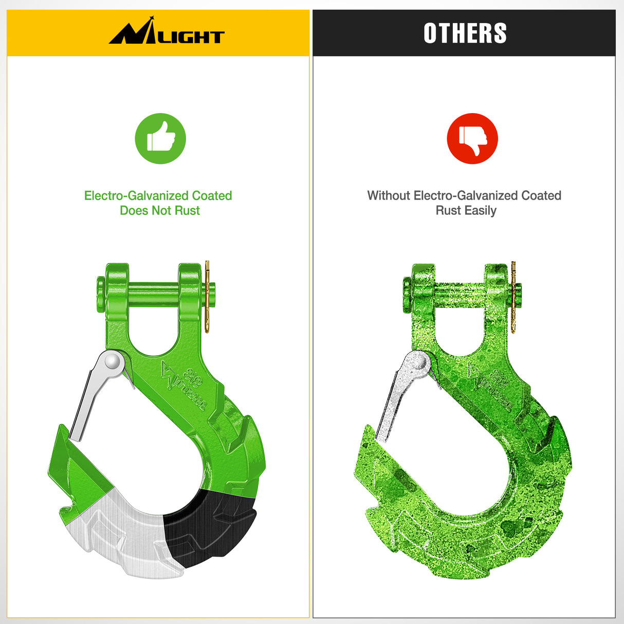 winch hook 3/8 inch Grade 70 Winch Hook Green