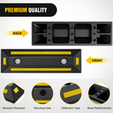 Nilight Parking Curb - Heavy Duty Rubber Garage Driveway Car Wheel Stopper Parking Aid Block Gadgets, 2-Pack