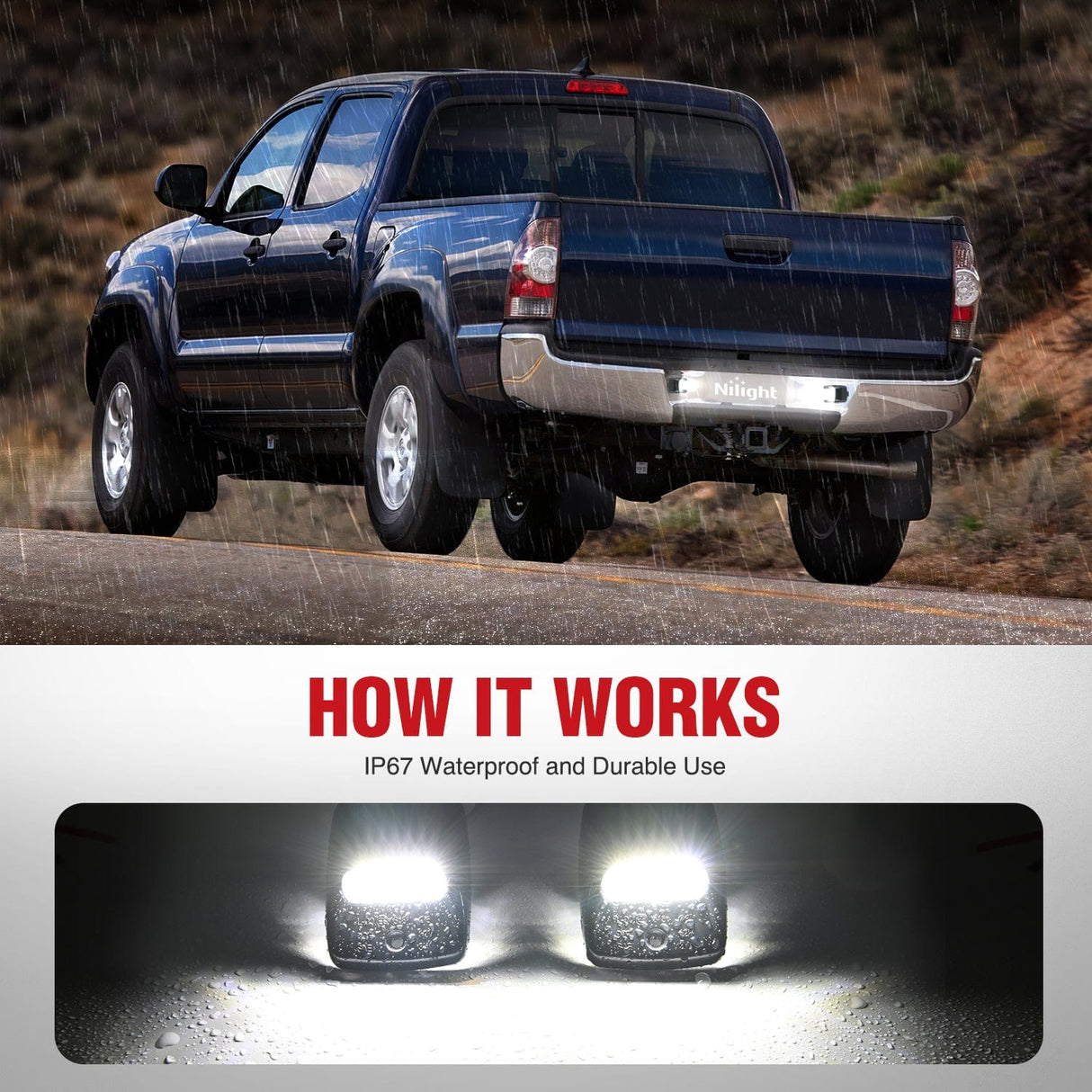 License Plate Lights Compatible with 2005 2006 2007 2008 2009 2010 2011 2012 2013 2014 2015 Toyota Tacoma 2000-2013 Tundra Black Housing 6000K White 2PCS Pack works