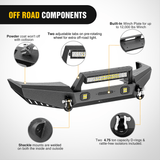 Front Bumper 1999 2000 2001 2002 2003 2004 Jeep Grand Cherokee WJ Front Bumper Winch Plate Offroad 120W Light Bar 18W Light Pods