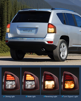 Nilight Taillight Assembly Compatible with 2014 2015 2016 2017 Jeep Compass Tail Light OE Style Rear Lamp Replacement Passenger Side w/Bulbs