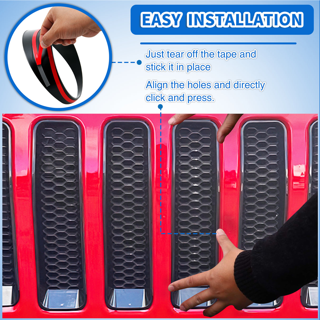 Nilight Grill Inserts fit for Jeep Wrangler Front Grille Inserts Headlight Cover Set for JL JLU Unlimited Sport SportS 2018 2019 2020 2021 2022 2023 Grille Bezels Trim Exterior Accessories Black 9 Pcs