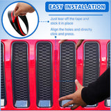 Nilight Grill Inserts fit for Jeep Wrangler Front Grille Inserts Headlight Cover Set for JL JLU Unlimited Sport SportS 2018 2019 2020 2021 2022 2023 Grille Bezels Trim Exterior Accessories Black 9 Pcs