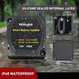 Nilight 12V 140AMP Dual Battery Isolator Kit with 6 AWG Power Cable Terminal Voltage Sensitive Relay Smart VSR Automatic Charger Disconnect for Truck Van RV ATV UTV Boat Can Am