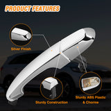 Exterior Door Handle Rear Right Passenger Side Compatible with 2011 2012 2013 2014 2015 Kia Sorento Upgraded Chrome Outside Car Door Handles Silver Finish Replaces OEM# 826512P010, 836622P010