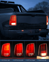 Nilight Taillight Assembly Compatible with 2013 2014 2015 2016 2017 2018 Dodge Ram 1500 2014-2018 Ram 2500 3500 LED Style Driver Side Rear Tail Light with Bulbs