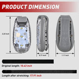 LED Safety Light 4PCS White Marine Navigation Bike Tail Lights Three Modes Waterproof Reflective Gear Clip On Flash Strobe Indicator Lamp for Night Boating Fishing Cycling Jogging