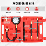 inflator 9pcs 0-100 PSI Fuel Injection Pump Pressure Gauge Petrol Engine Diagnostic Tester Kit