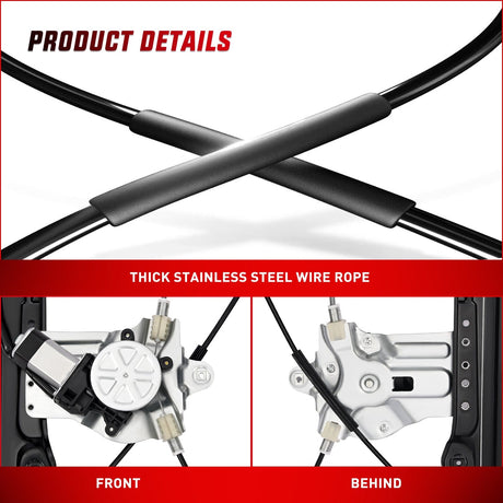 Nilight 751-739 Power Window Regulator with Motor for Front Driver Side Compatible with Chevy Cruze 2012 2013 2014 2015 2016 Chevy Cruze Limited Front Left Side