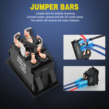 Nilight RET EXT Reverse Polarity Toggle Switches 2PCS On Off On DPDT 3 Position 12VDC Motor Control Power Jack Leveling Momentary DPDT 4Pin 20A Switch w/Jumper Wire for Tongue