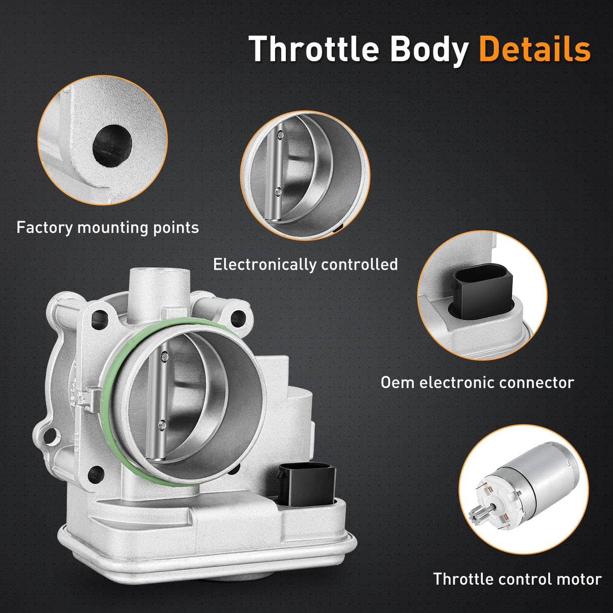 Nilight Electronic Throttle Body fits for Dodge Jeep Chrysler Vehicles - Dodge Avenger Journey Caliber 2007 2008 2009-2012, for Jeep Patriot Compass Patriot 2007-2015 2016 2017, No. 04891735AC 977025