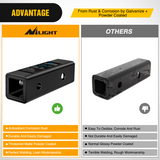 Nilight Trailer Hitch Receiver Adapter Reducer Sleeve 2 to 1-1/4 Inch with 5/8Inch Hitch Pin and Clip Hitches Towing Accessories for Tractor Bucket RV UTV Truck Bike Rack Cargo Carriers Carbon Steel