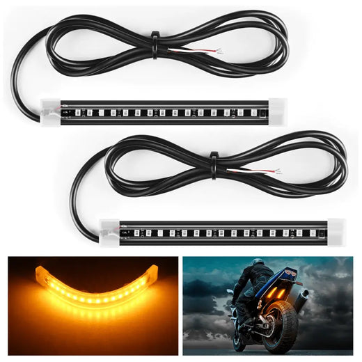 5 Inch 15Leds Amber Light Strip 2PCS