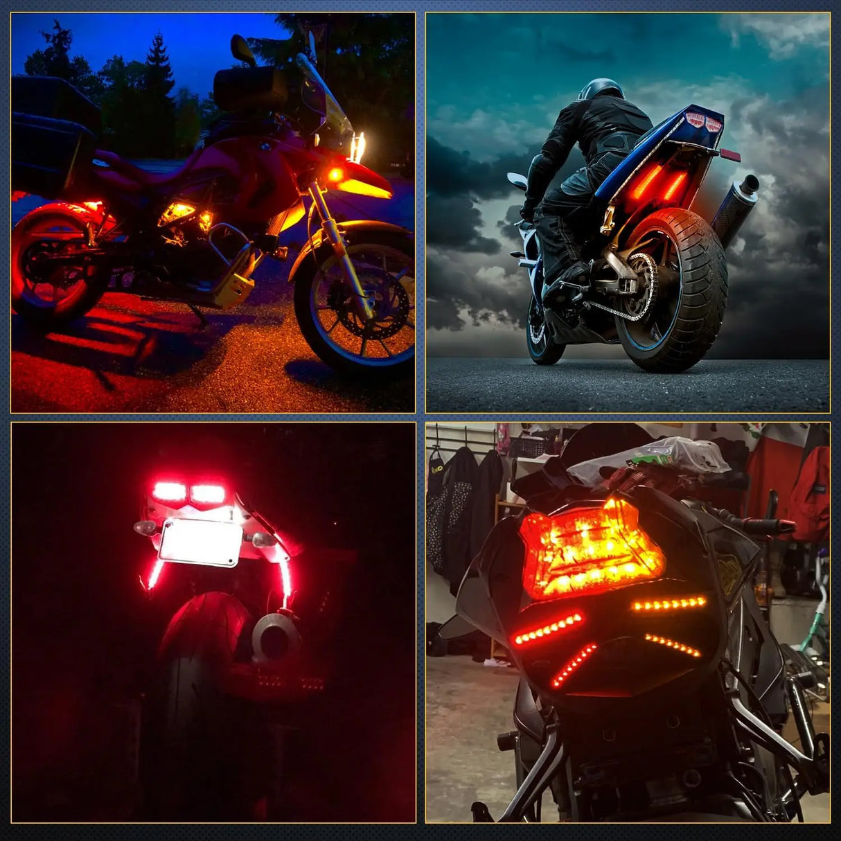 5 Inch 15Leds Red Light Strip 2PCS Nilight