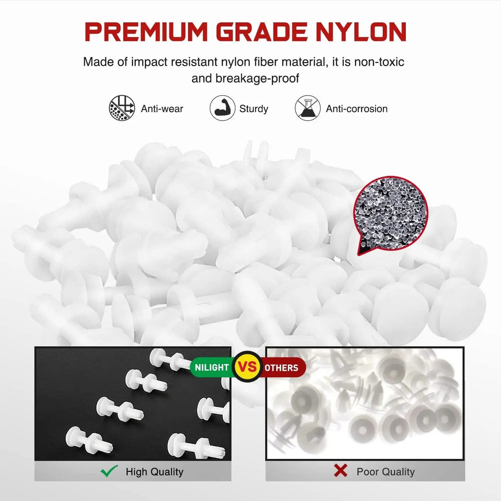 retainer clips 50 Pcs Head 15mm Hole 7mm Door Trim Panel Push-Type Retainer Clips Replacement for GM 15960325 Chevrolet Trucks Cadillac Trucks and GMC Trucks Automobiles