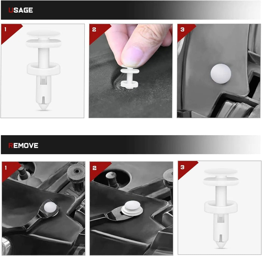 retainer clips 50 Pcs Head 15mm Hole 7mm Door Trim Panel Push-Type Retainer Clips Replacement for GM 15960325 Chevrolet Trucks Cadillac Trucks and GMC Trucks Automobiles