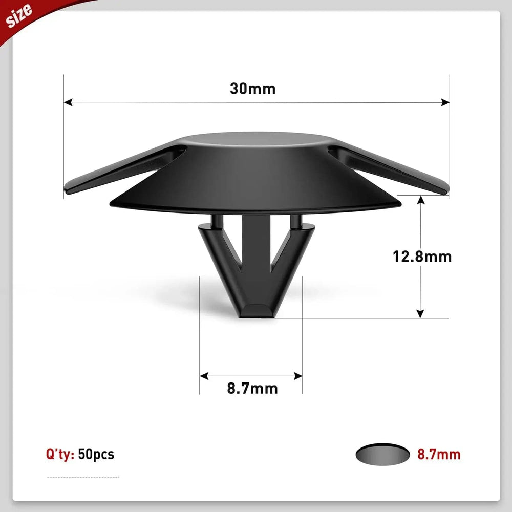 retainer clips 50 Pcs Head 30mm Hole 8.7mm Hood Insulation Push-Type Retainer Clips For Chrysler 4878883AA Dodge 1996-2005 Neon 2009-On Jeep Grand Cherokee