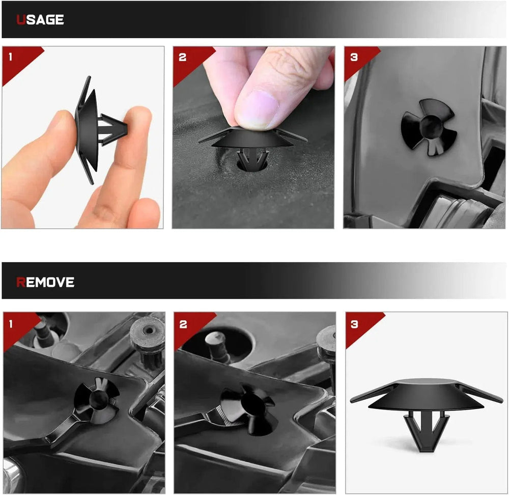 retainer clips 50 Pcs Head 30mm Hole 8.7mm Hood Insulation Push-Type Retainer Clips For Chrysler 4878883AA Dodge 1996-2005 Neon 2009-On Jeep Grand Cherokee