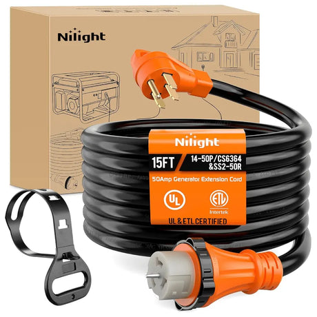 50Amp 15FT Generator Extension Cord Nilight