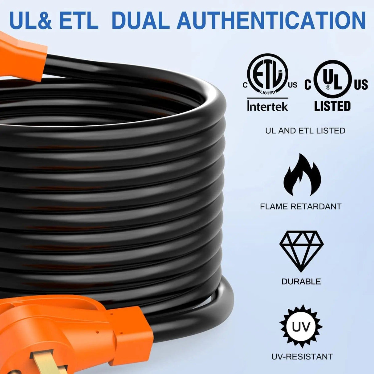 50Amp 25FT RV EV Extension Cord Nilight
